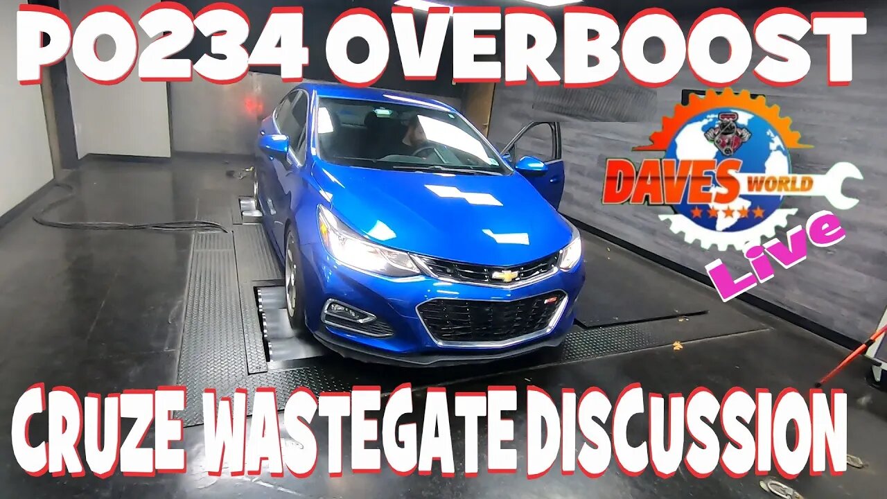 Dave’s world first live stream! Subject P0234 CRUZE Over boost code.