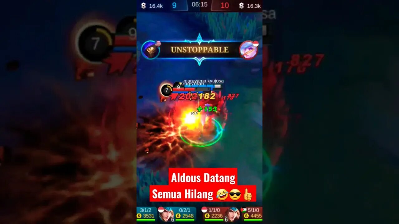 Aldous Datang Senua Musuh Hilang 🤣😅 lol #razimaruyama #mobilelegend #aldous #aldousbuild #memes