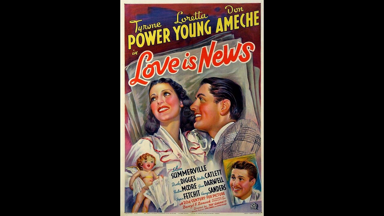 Love is News (1937) | romantic comedy film directed by Tay Garnett