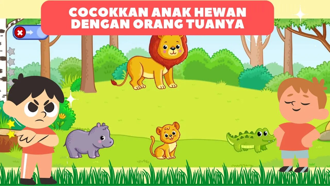 Game Anak Edukasi Hewan & Buah - Cocokkan Anak Hewan Dengan Orang Tuanya #15
