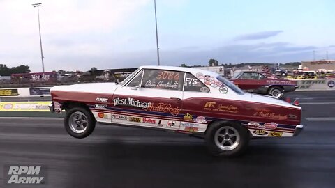 Stock Eliminator Chevy Nova Wheelstand JEGS SPEEDWeek