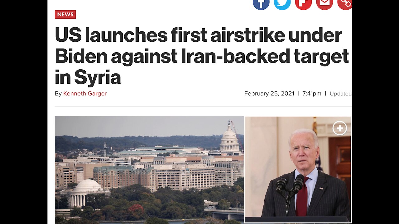 36 days in and he's already bombing Syria. They are still trying to blame Trump.