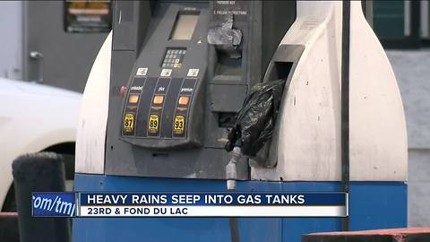 Women's car damaged after water found in Milwaukee gas pumps