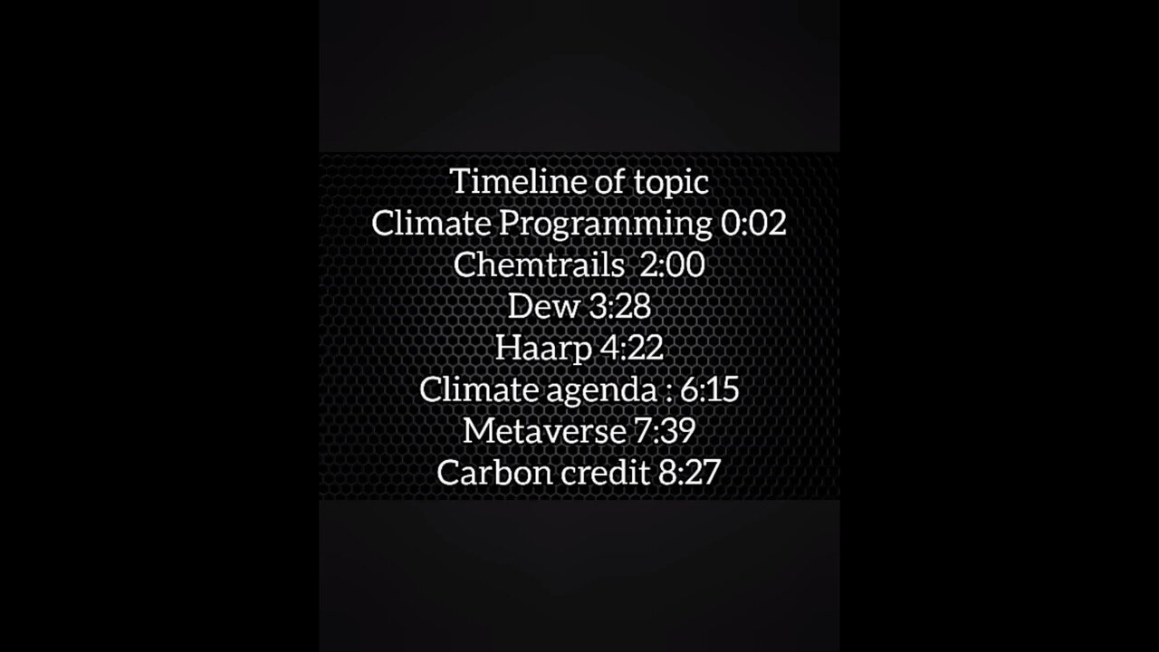 Climate Change Chemtrails DEW HAARP METAVERSE Carbon Credit Agenda2030 Human Farming
