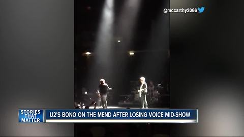 U2's Bono loses voice mid-concert