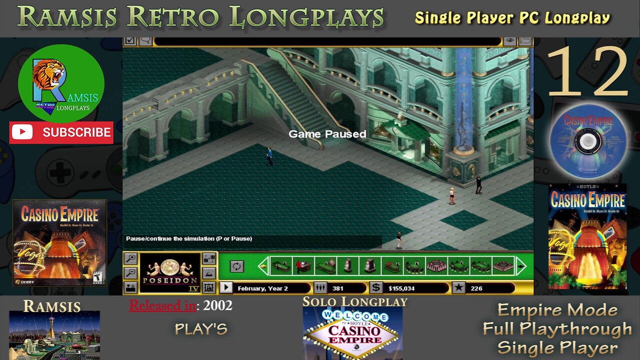 Hoyle Casino Empire | PC Game | 2002 | Casino #7 - The Poseidon | Episode #12 | Retro Longplay