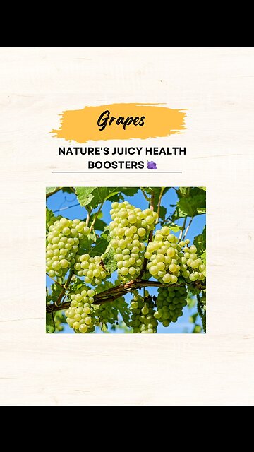 "Grapes: Nature's Juicy Health Boosters 🍇"