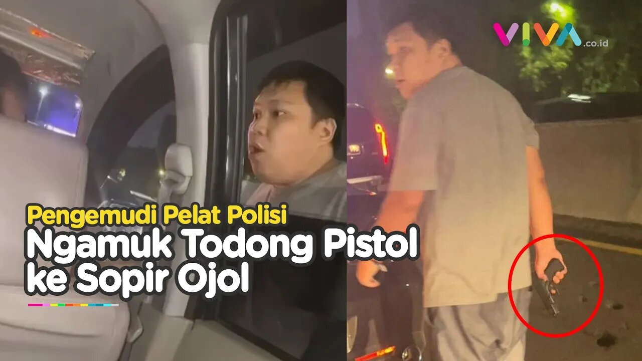 Aksi Koboi Pengemudi Pelat Polisi Ngajak Brantem Sopir Ojol