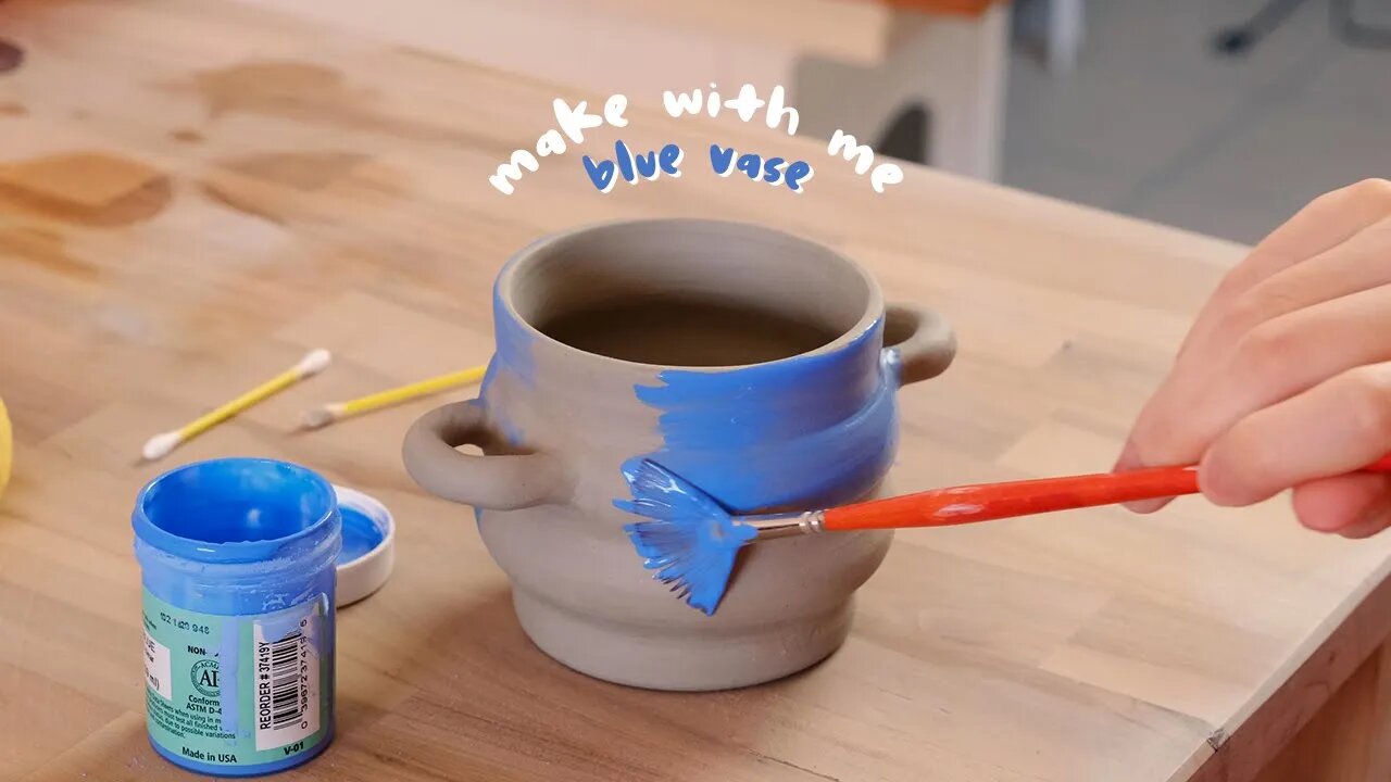 Making a Blue Vase and talk about The Batman 🦇✨ - Pottery