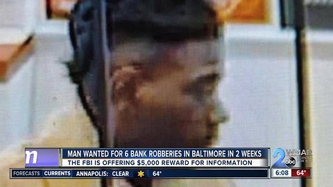 FBI looking to identify suspect in at least six Baltimore bank robberies