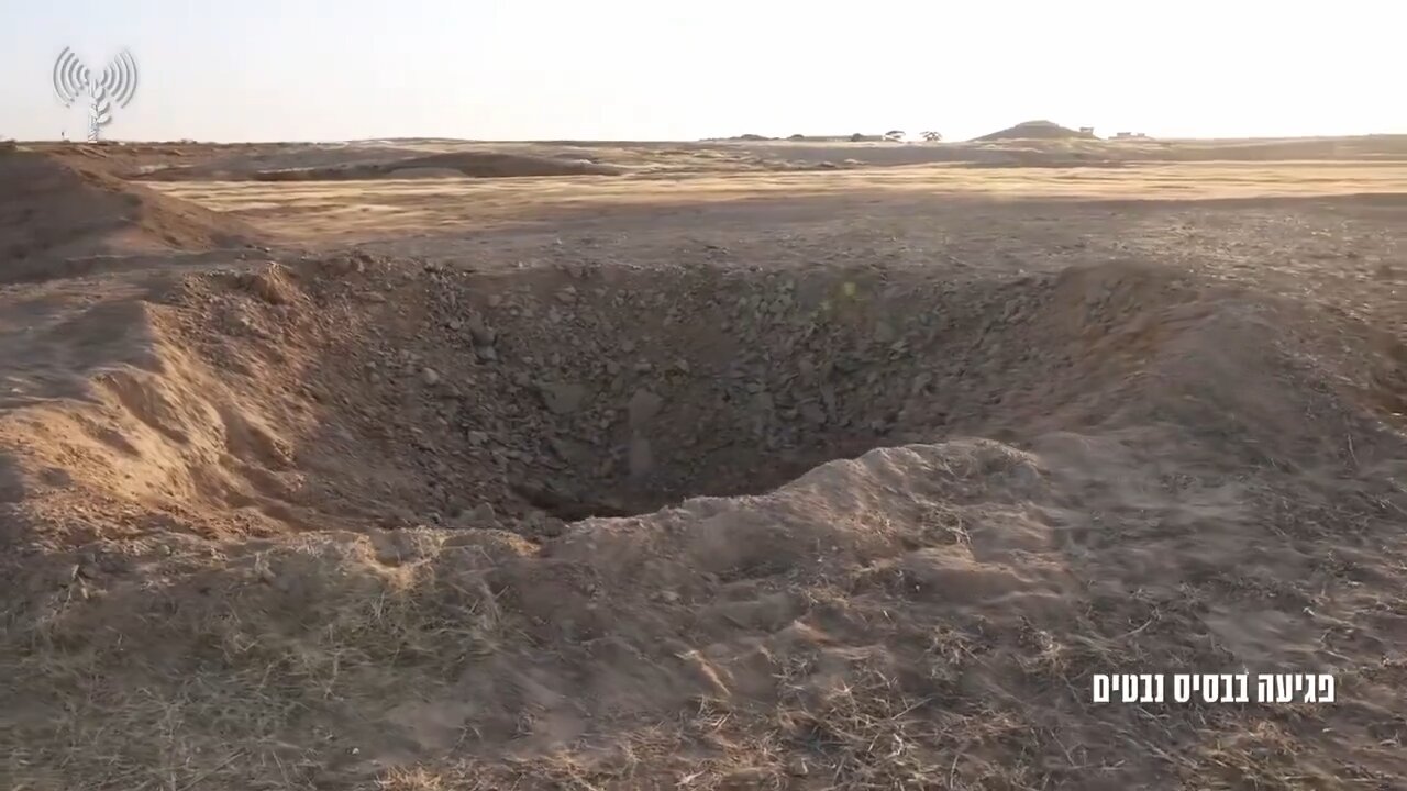 Israeli defense forces released a video of the damage to the Netivim air base