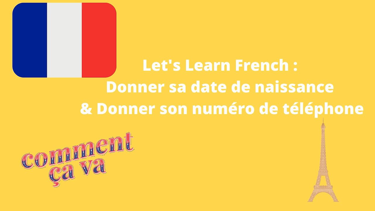 Let's Learn French on Brulingua Brussels - Donner sa date de naissance &etc
