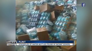 Urban explorers in Flint discover stockpiles of bottled water at abandoned school building