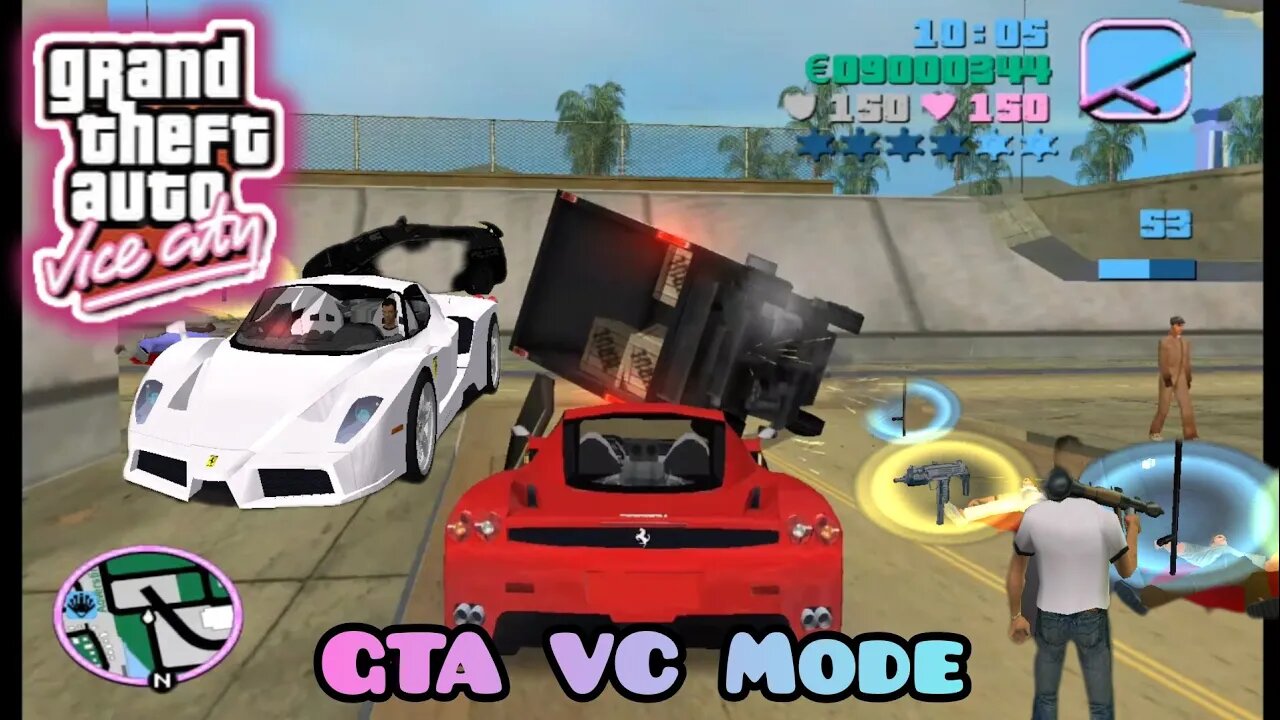 GTA VC Mode| Gta walkthrough | Gta Gameplay|Best car mode in GTA VC Mode #gtamode