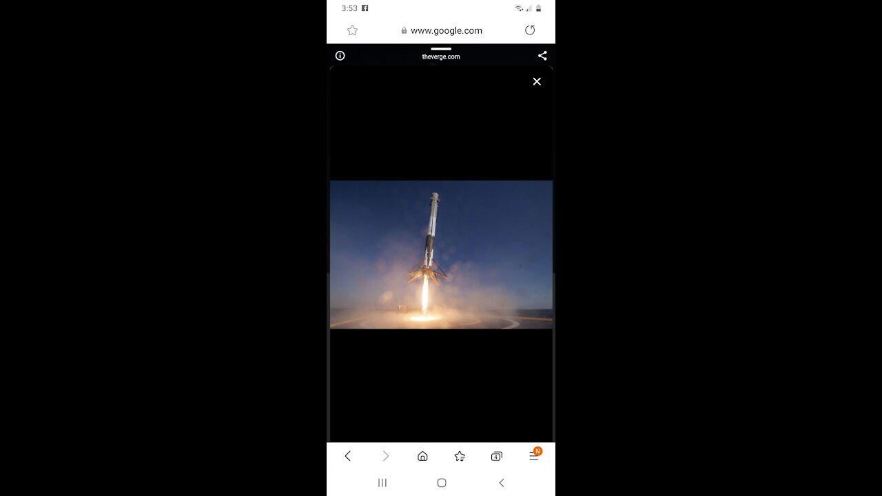 Falcon 9 rocket landing