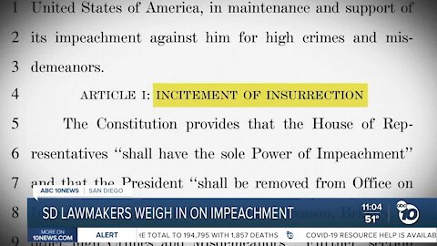 SD lawmakers weigh in on impeachment