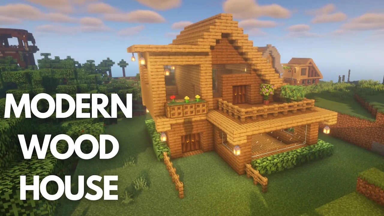 How to build a Modern Wood House in Minecraft