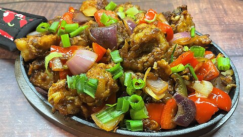 Shrimp Sizzler I झींगा चिल्ली सिज़लर I Sizzling Prawn/Shrimp Recipe I India On A Plate