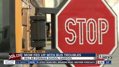 Mom has carpool solution for unreliable school buses