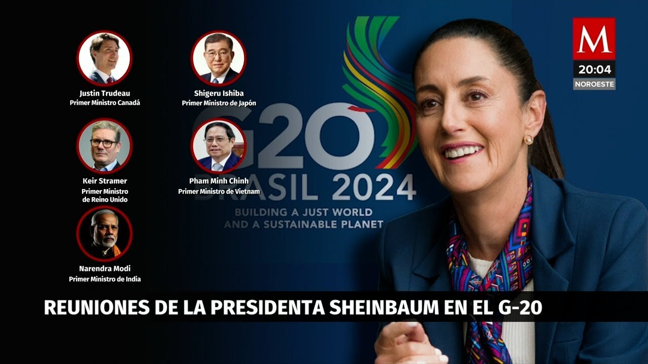 Claudia Sheinbaum se reunirá con ocho líderes en el G20, incluyendo Macron y Trudeau