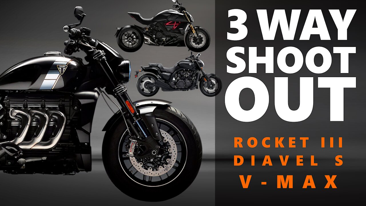 Triumph Rocket III [TFC] vs Ducati Diavel S vs V-MAX Yamaha SHOOT OUT