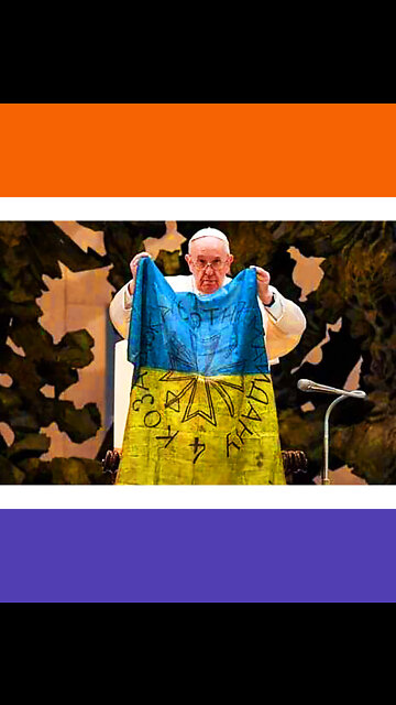 Pope Francis Kisses And Blesses Azov Flag