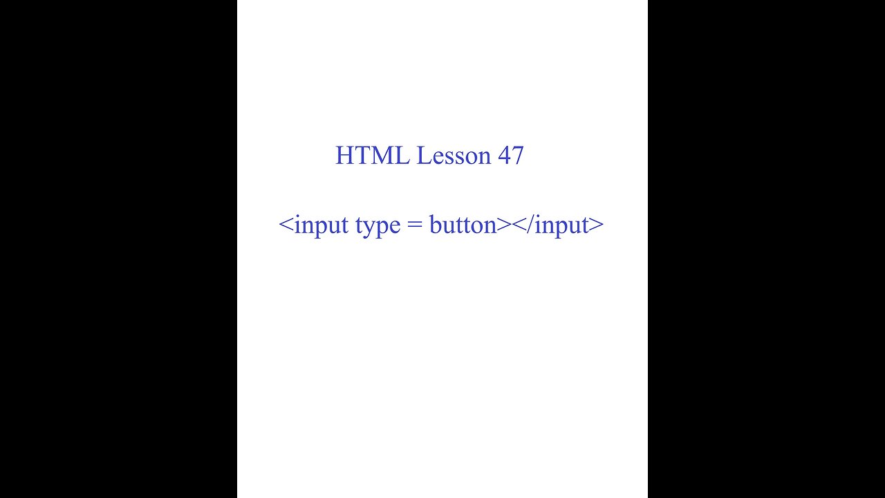 HTML Lesson 47
