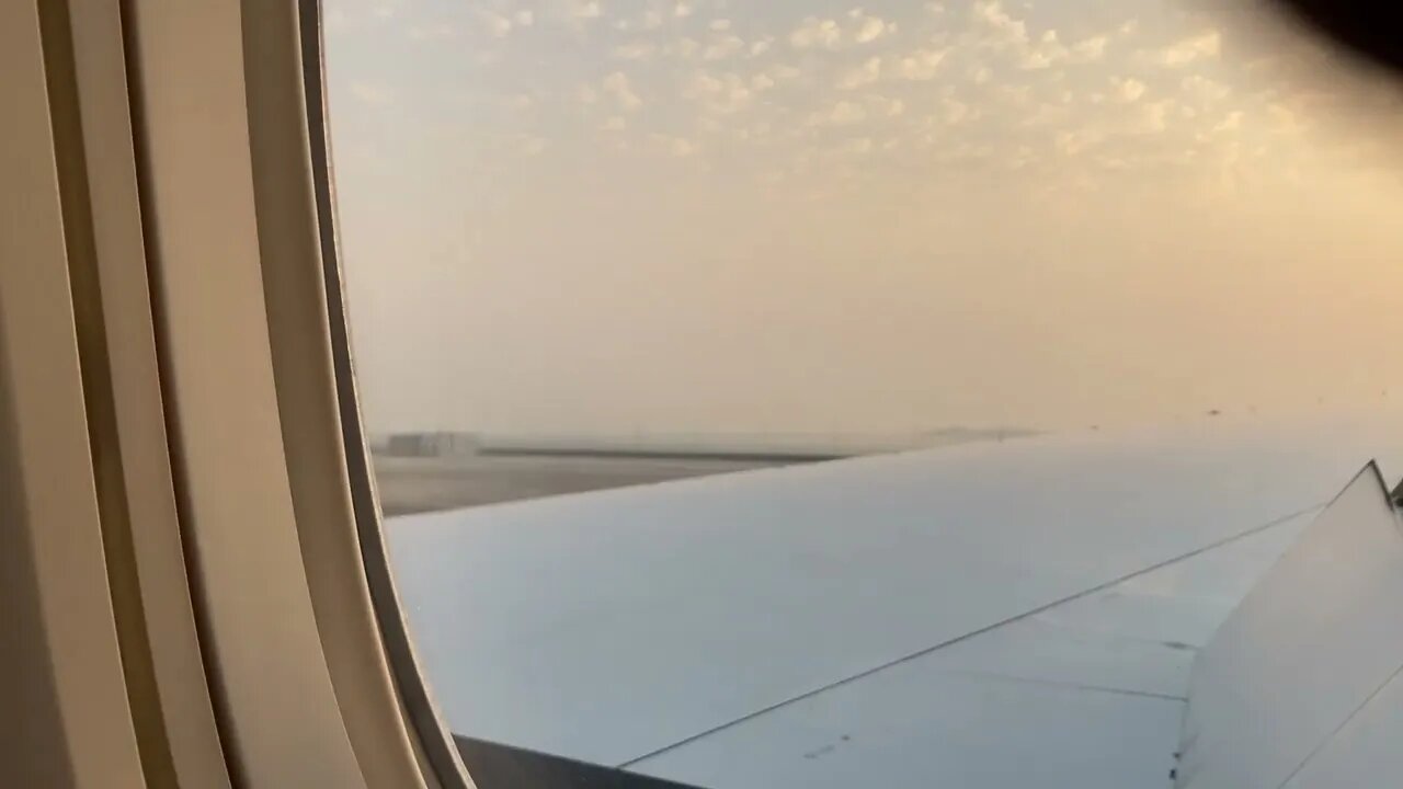 Landing in Doha international airport.