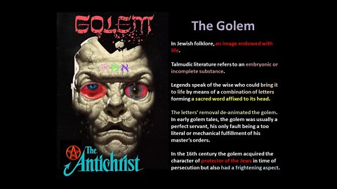 The Golem and The Antichrist, The Image That Should Both Speak and Cause To Be Killed