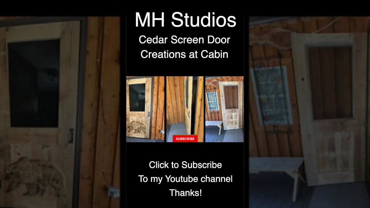 Cedar Screen Door Creations at Cabin #Shorts