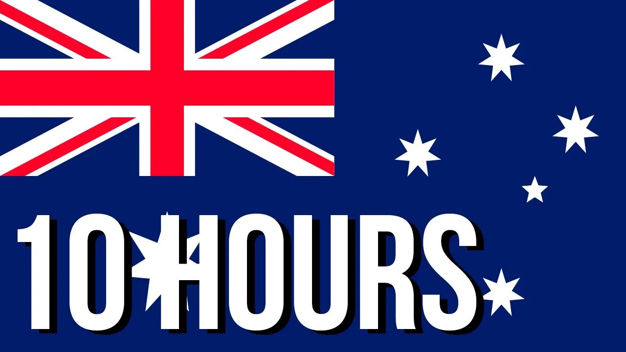 [10 HOURS] of Australia Flag waving in the wind