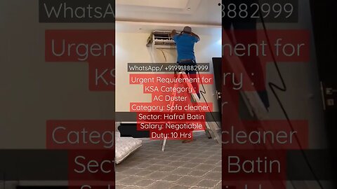 AC Duster cleaner job #shorts #virul #job