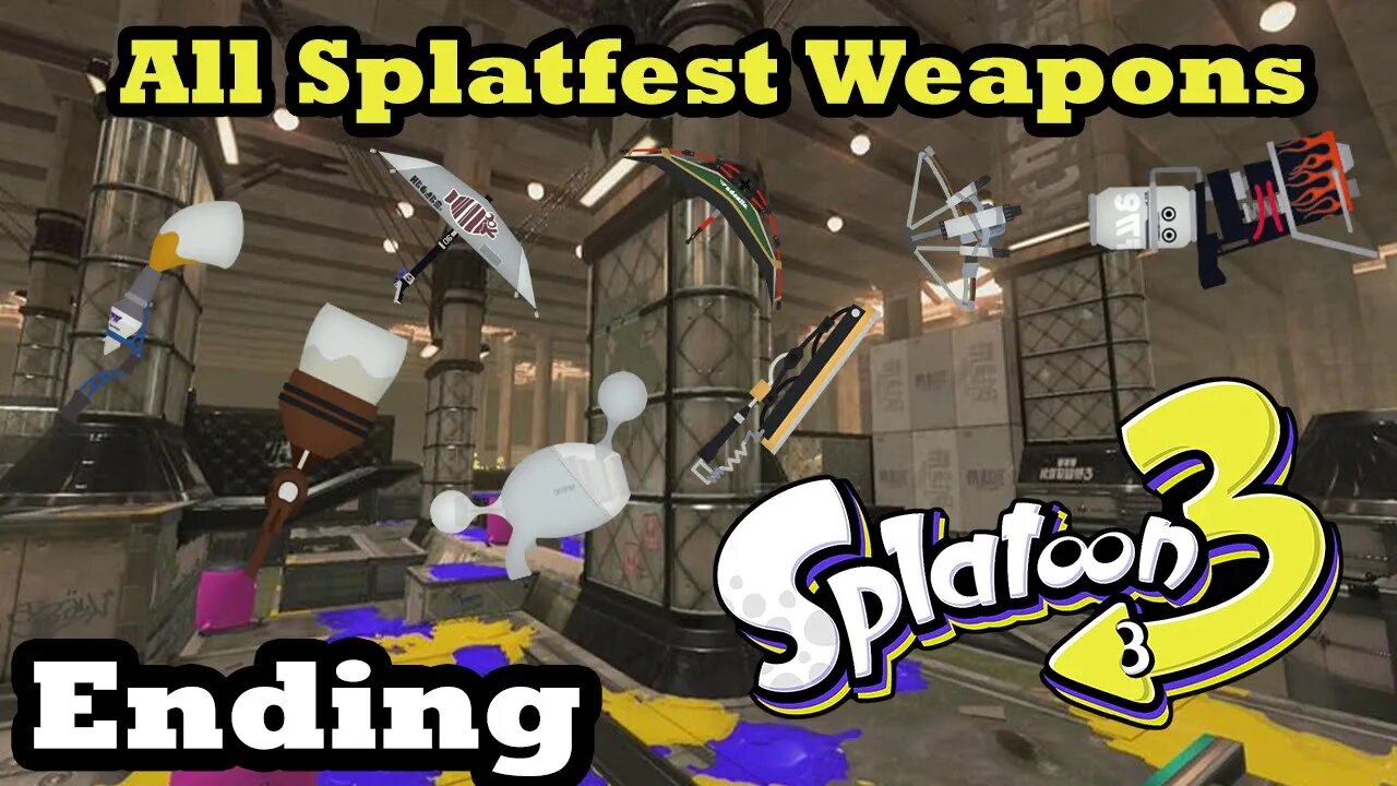 All Weapons On Splatoon 3 Splatfest World Premiere Turfwar Ending [NSW/4K][Commentary By X99]