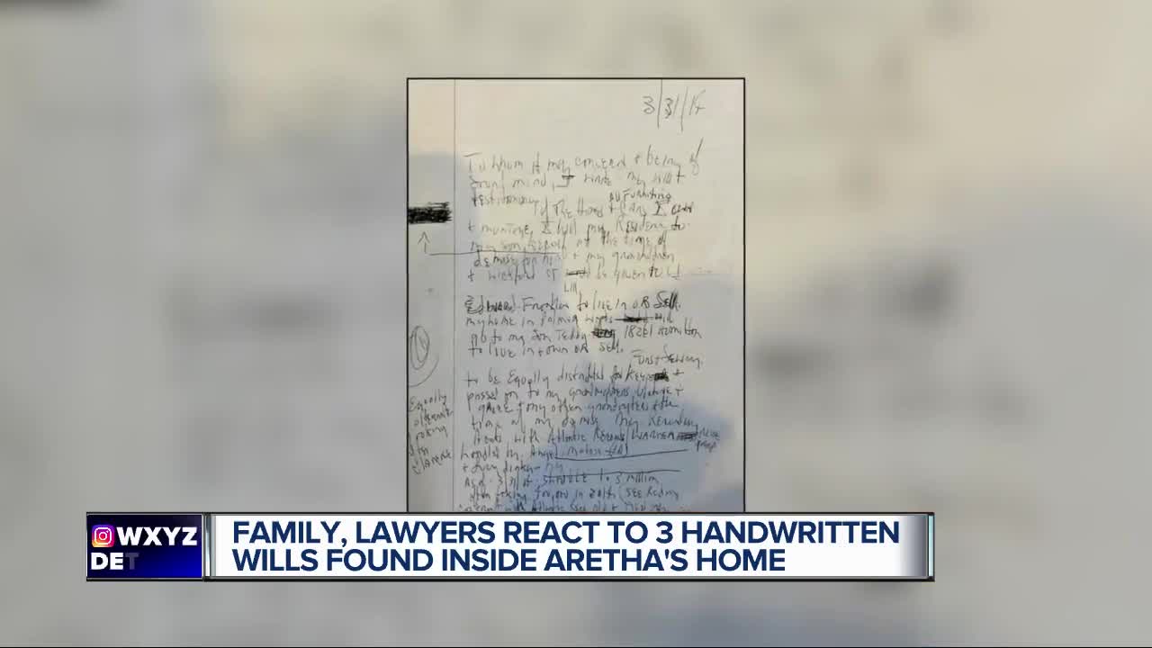 Read 3 handwritten wills from Aretha Franklin found in her home