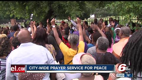 City-wide prayer service for peace after funeral shooting