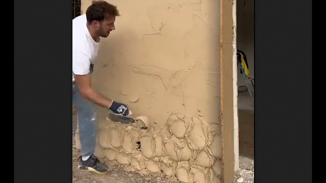 Creation of a stone appearance in concrete