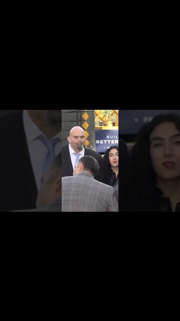 John Fetterman has a future as a ventriloquist - can his wife talk while he drinks water? #trump2024