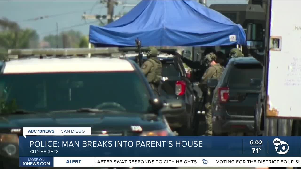 SWAT responds to City Heights, man with knife surrenders