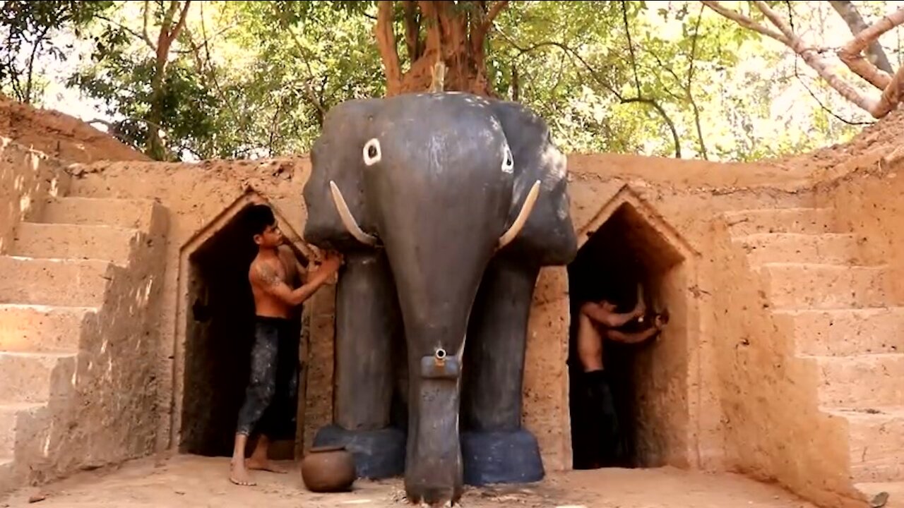 Living & Building Underground Temple Tunnel House