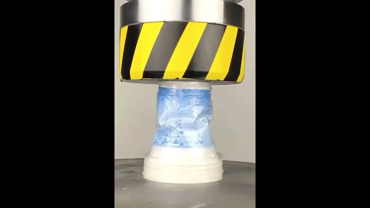 Hi bro, see what the hydraulic press does! Is that really cool