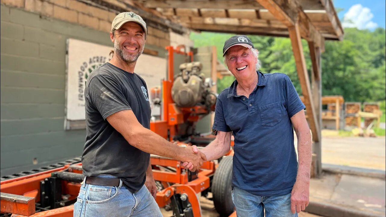 Lumber Man Meets Logger Man at the Sawmill!