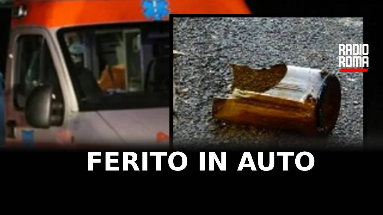 21enne trovato in auto ferito con cocci di bottiglia