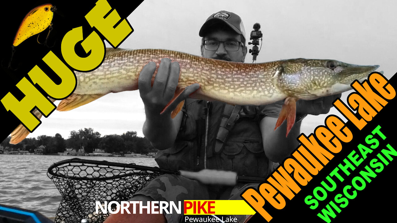 Topwater Northern Pike Wakebait Slam on 2nd Cast! Huge Northern Pike!! (Kayak Fishing)