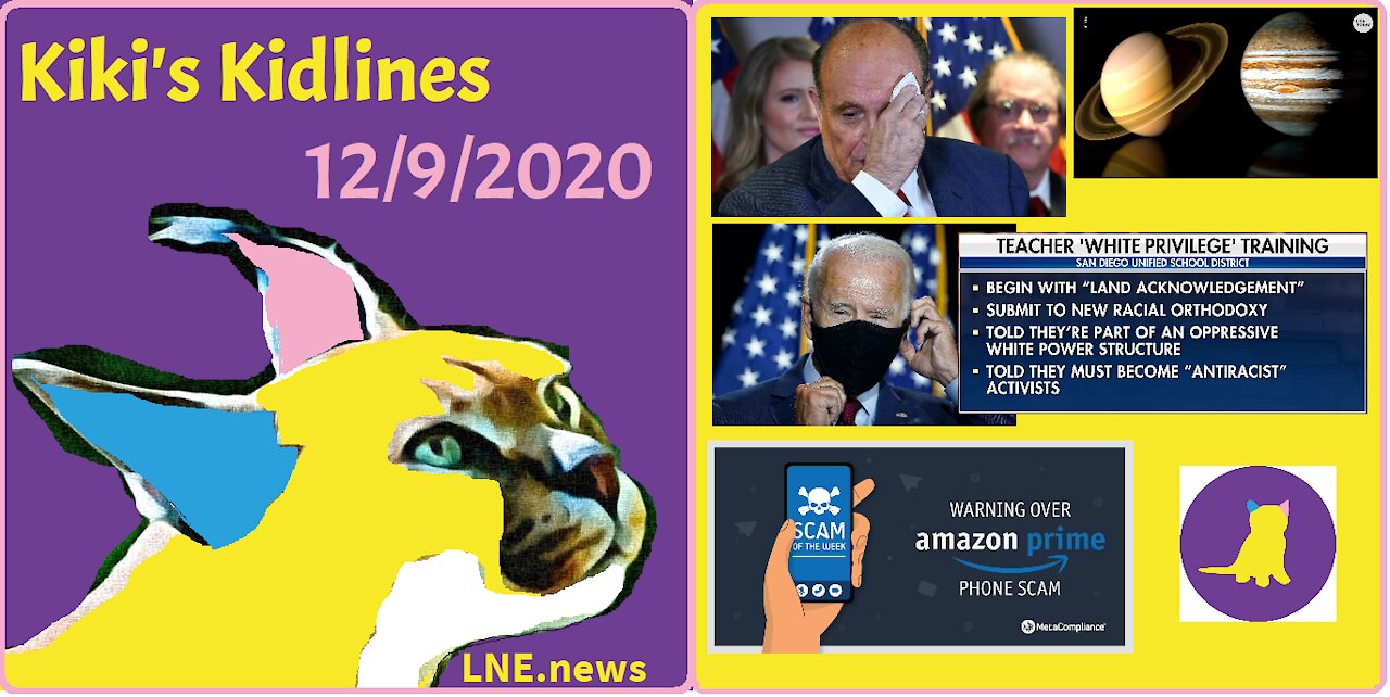 LNE.news - Kiki's Kidlines - 12-09-2020 Rudy Giuliani Has Covid-19, Jupiter Will Align with Saturn