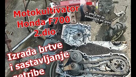 Motokultivator HONDA F700 1976.-pt2 Izrada brtve i sklapanje mjenjača