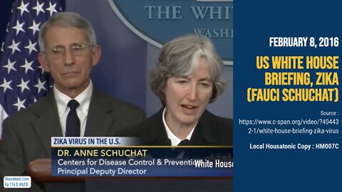 2016 (Feb 08) - C-SPAN: White House briefing, Zika (Fauci Schuchat)