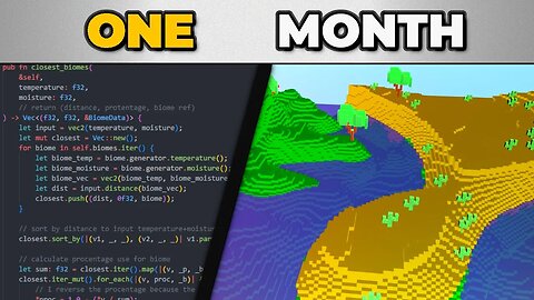 one month voxel game development