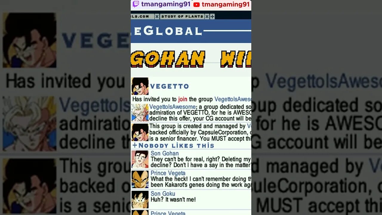 Gohan Posting On Social Media