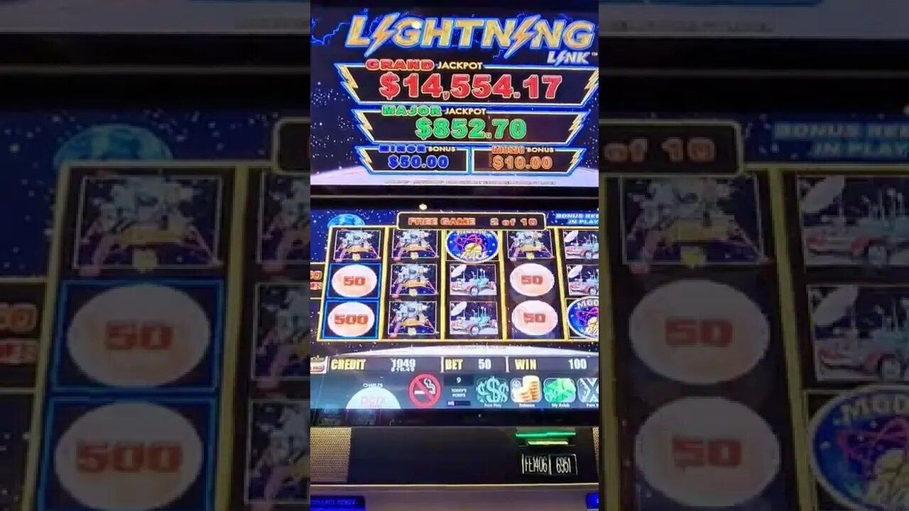 Lightning Link Moon Race $.50 Bonus (Parx Casino) #shorts Loud & Local