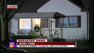 Woman stabbed to death in Hazel Park, man in custody